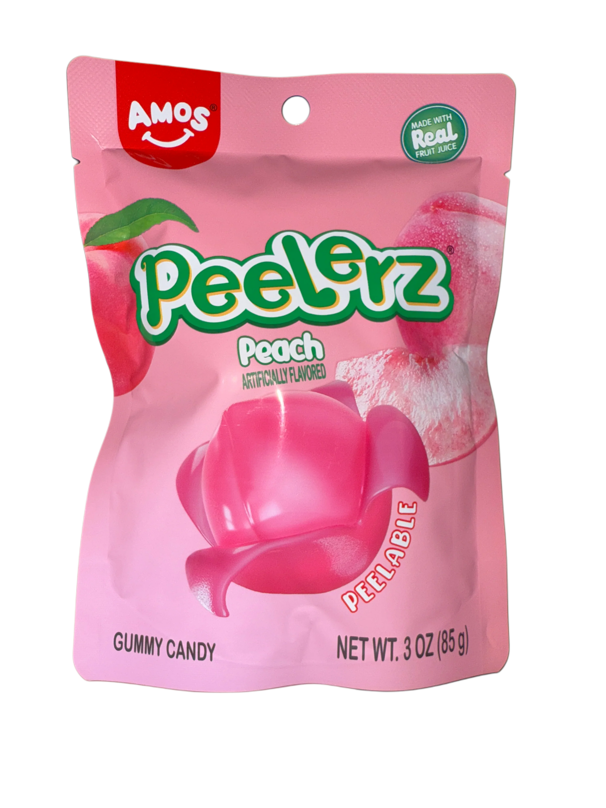 Amos Peelerz Gummy Peach 85G - U.S Edition - www.Shopthatapp.com