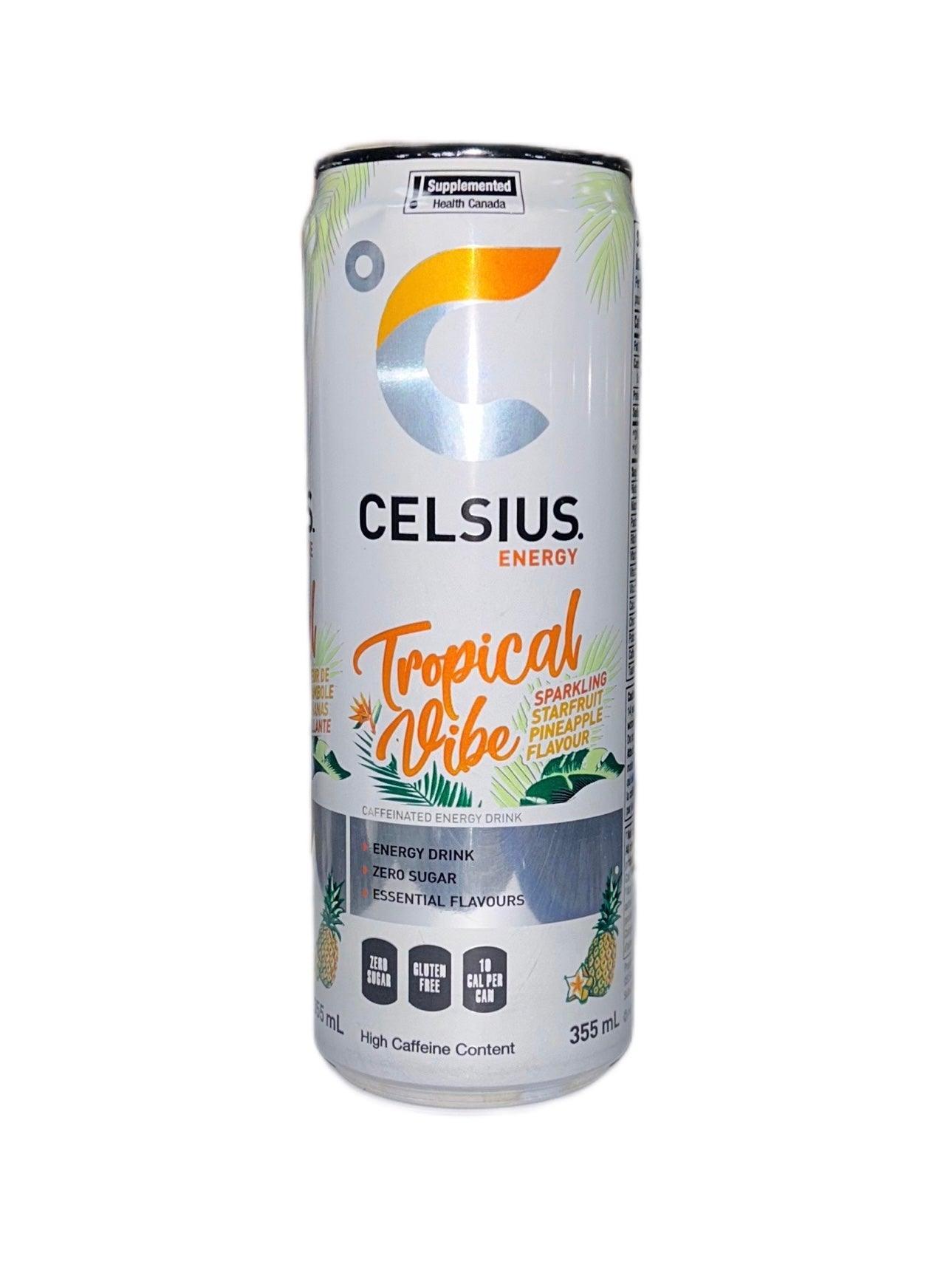 Celsius Live Fit Energy Sparkling Water - Tropical Vibe 355ML - Canadian Edition - www.Shopthatapp.com