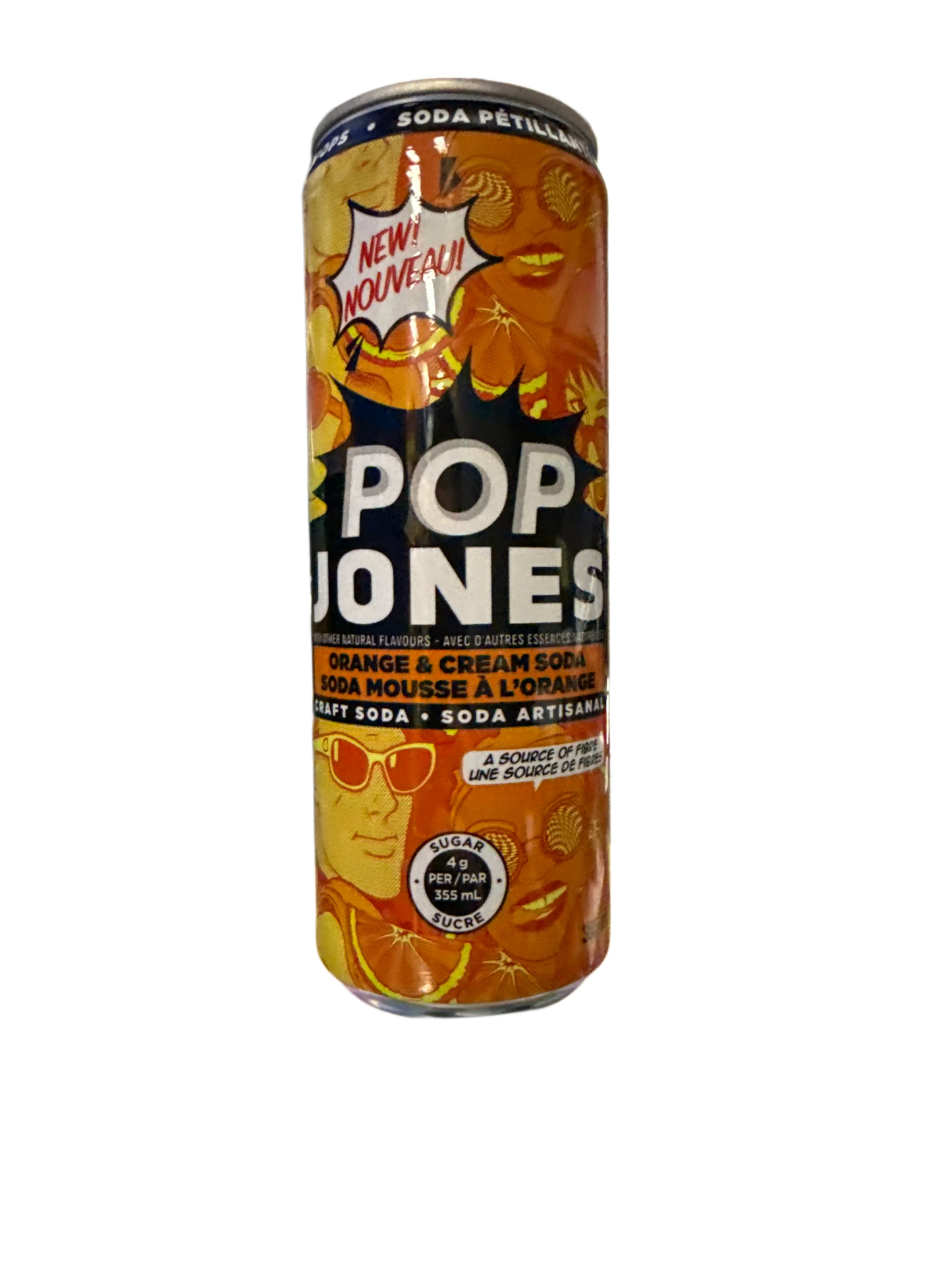 Pop Jones Prebiotic Orange and Cream Soda 355ML - Canadian Edition - www.Shopthatapp.com