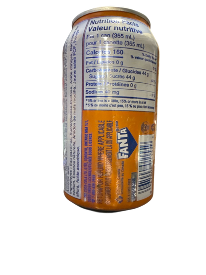 Fanta Orange Flavoured Can 355ML - Canadian Edition