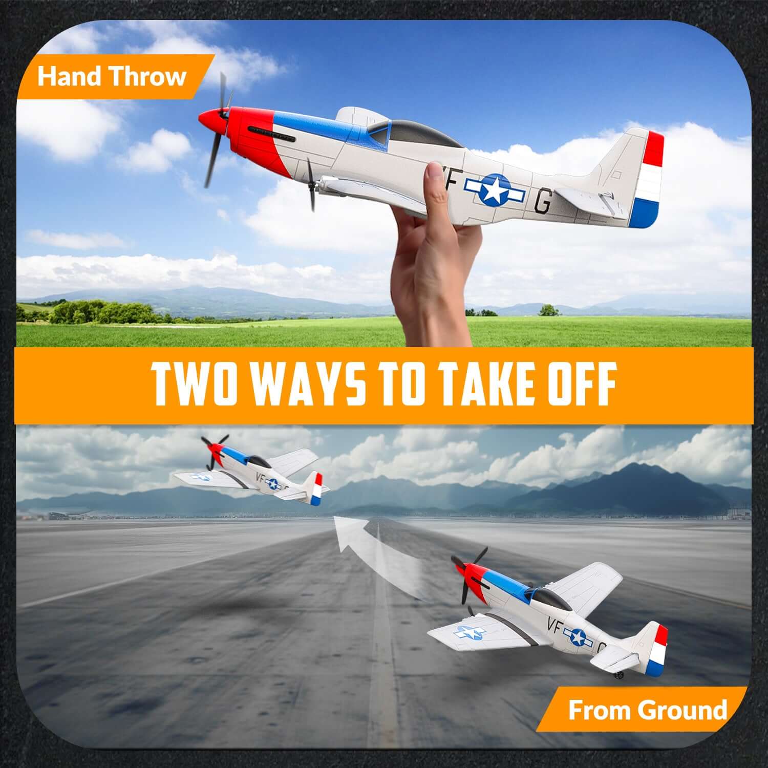 Volantex RC P51D 3CH RTF Airplane with Gyro – Beginner-Friendly RC Plane - www.Shopthatapp.com