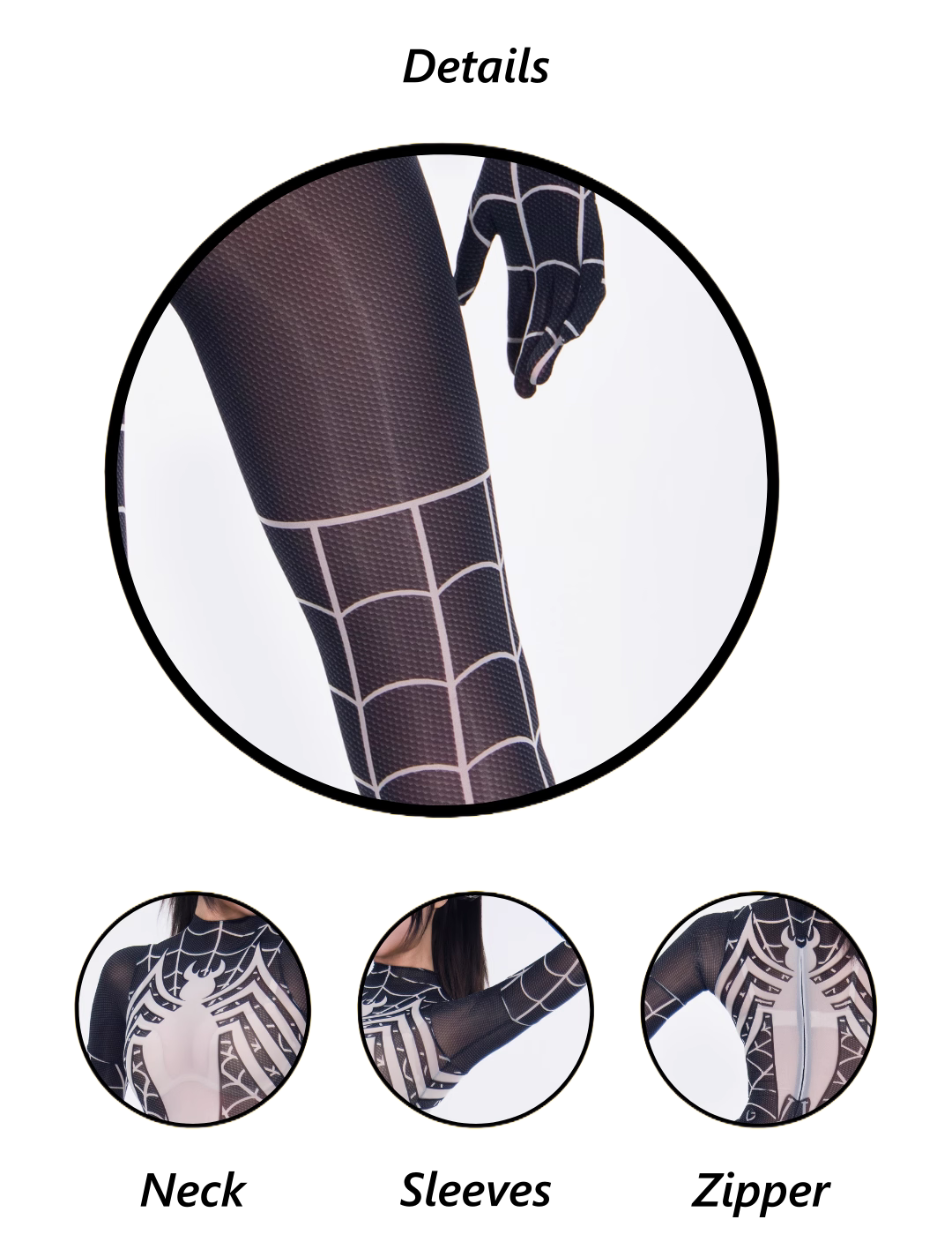 Super Hero Spider Sheer 10D Nylon Full Bodysuit Body Stocking Lingerie - www.Shopthatapp.com