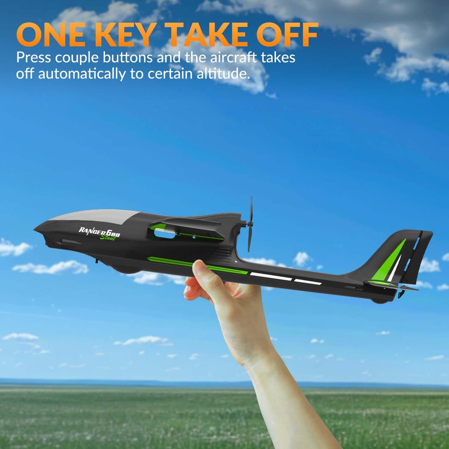 Ranger 600 RC-Flugzeug – 4-Kanal, 40 Minuten Flugzeit, Doppelbatterien, anfängerfreundlich