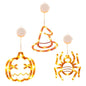 Set Of 3 Pack Halloween Window Light Spider Witch Hat Pumpkin With Orange Light Hanging Halloween Decoration Light With Suction Cup Hanging Holes - www.Shopthatapp.com