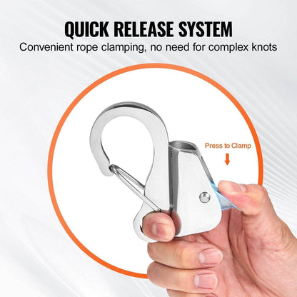 Boat Anchor Hook, 304 Stainless Steel Slide Anchor, Knotless Anchor System With Quick Release, Boat Anchor Hook Clips For - www.Shopthatapp.com