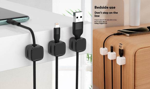 Under  Desk Cable Management System Wire Magnetic Cable Organizer - www.Shopthatapp.com