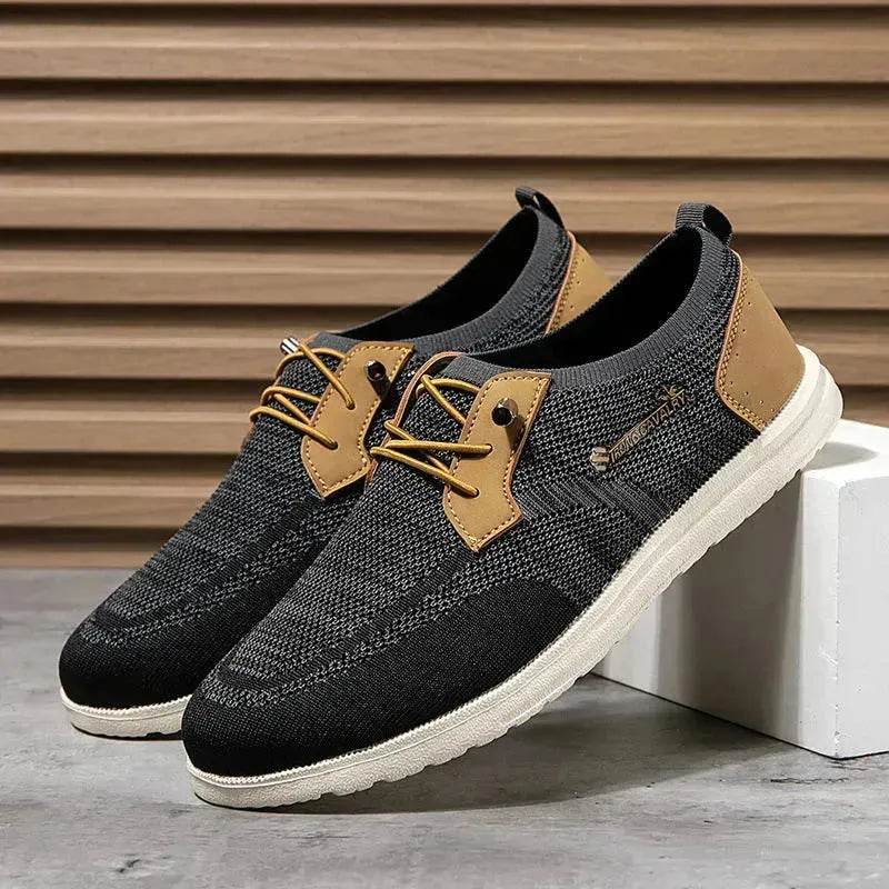 Casual Flat  Slip-on Mesh Shoes Lightweight Breathable Loafers Men Walking Running Sports Shoes Sneakers for Men - www.Shopthatapp.com