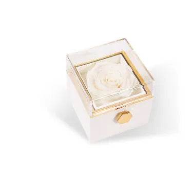 Fashion Acrylic Rotating  Valentine  Rose Jewelry gift  Box - www.Shopthatapp.com