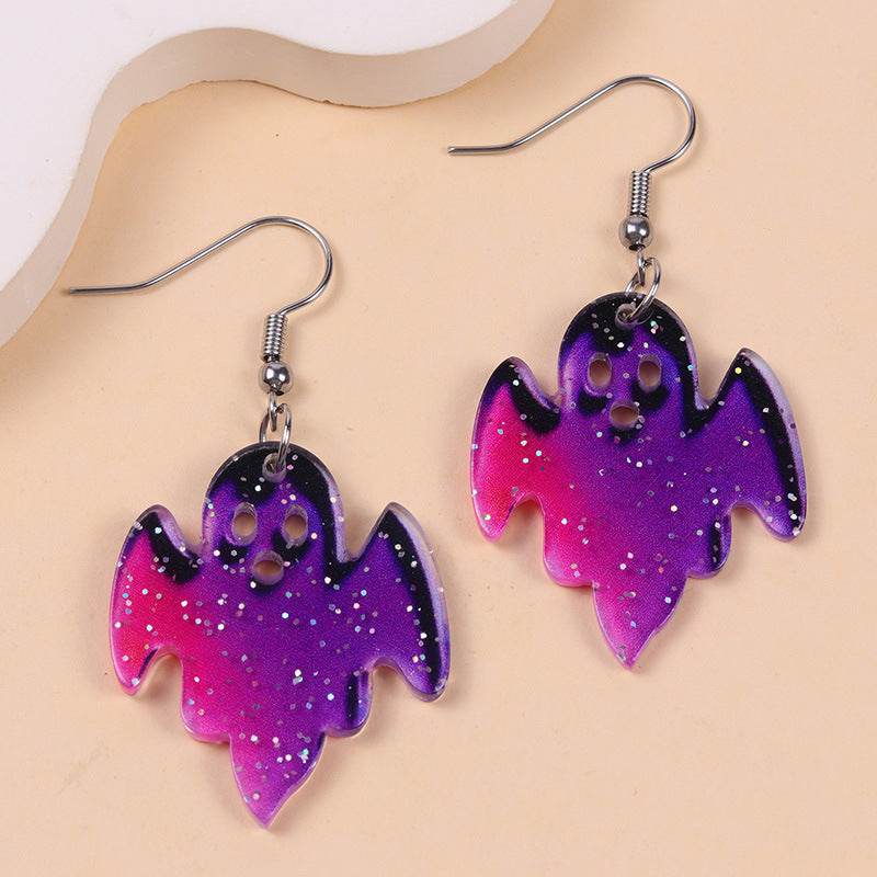 European And American Halloween Series Acrylic Earrings Color - www.Shopthatapp.com