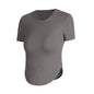 Nude feel Short-sleeved Workout Top Running gym top women - www.Shopthatapp.com