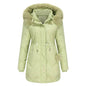Autumn Winter Fur Collar cotton padded long winter jacket for women - www.Shopthatapp.com