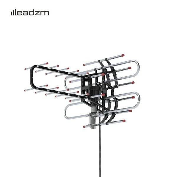 TA-851B 360Rotation UV Dual Frequency 45-860MHz 22-38dB Open Antenna Silver - www.Shopthatapp.com