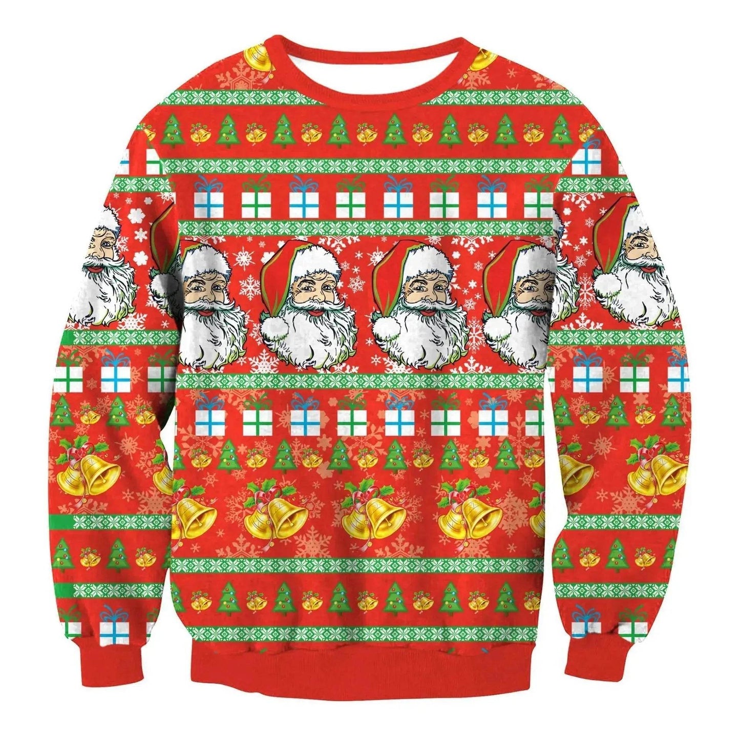 Autumn Winter Fashion Ugly Christmas Sweater Santa Elf Funny Pullover Womens Mens Print Sweaters Tops Clothing - www.Shopthatapp.com