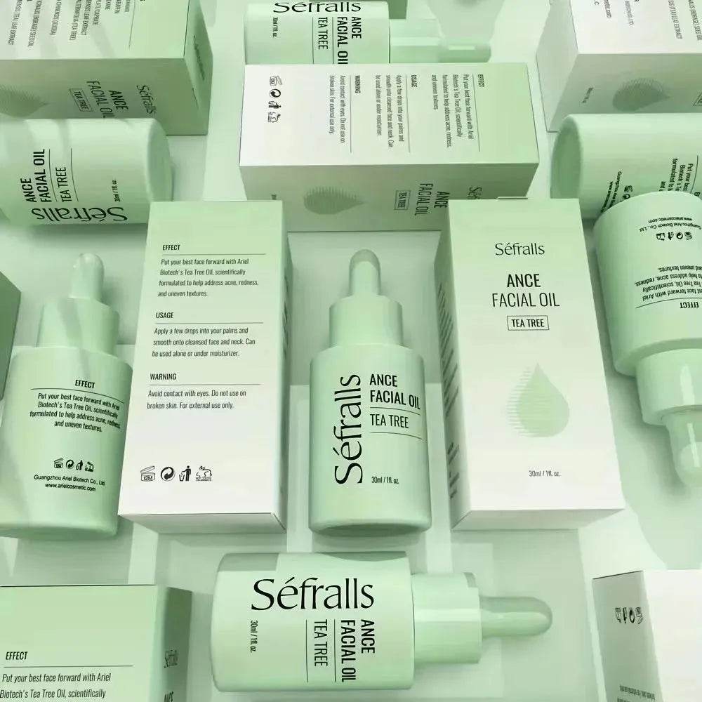 Sefralls Tea Tree Facial  Acne Oil Desalinates Acne Marks Hydrating Cleaning Skin Facial Oil 30ml - www.Shopthatapp.com