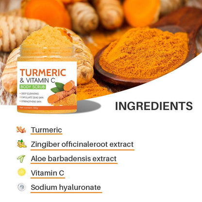 Skin Brightening and Exfoliating Turmeric Vitamin C Body Scrub - www.Shopthatapp.com