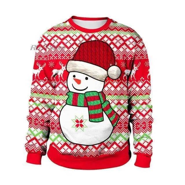 Ugly Christmas Sweater Santa Elf Couple Sweatshirt - www.Shopthatapp.com