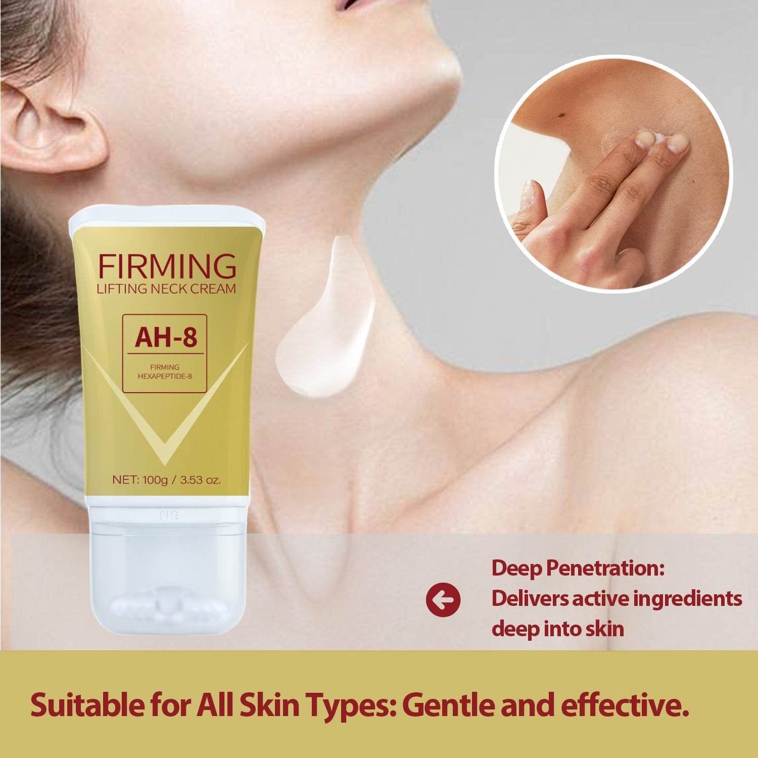 Firming Neck Cream AH-8 - Firming Lifting Neck cream - www.Shopthatapp.com