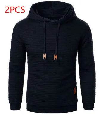 Men's Jacquard Sweatshirt Long-sleeved Hoodie Warm Color  Sports Pullover Top - www.Shopthatapp.com