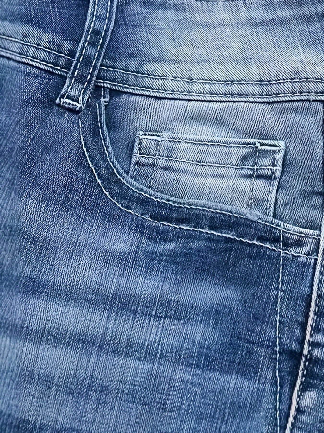 Denim Bell Bottoms – Women’s Retro Flare Stretch Jeans - www.Shopthatapp.com