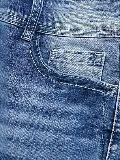 Denim Bell Bottoms – Women’s Retro Flare Stretch Jeans - www.Shopthatapp.com