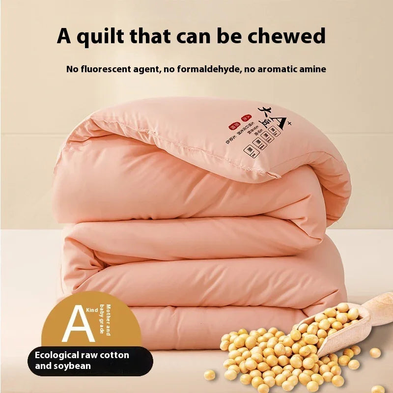 Comfortable Soybean Cellucotton Single Double Duvet Airable Cover Lunch Break Spring Summer Thin Quilt Duvet Insert - www.Shopthatapp.com