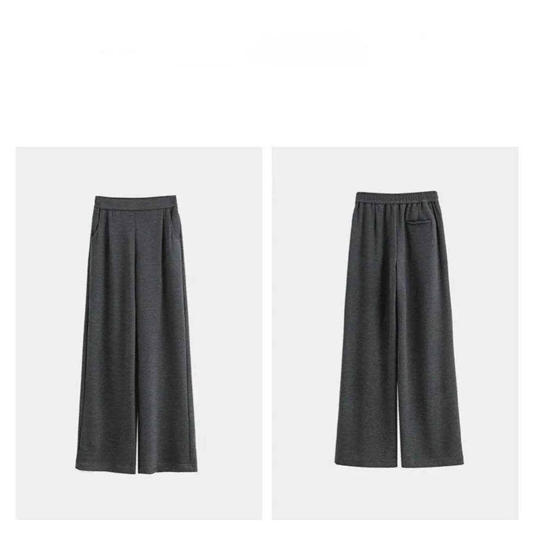 Casual Style High Waist Wide Leg Straight New Casual Pants trouser For Women - www.Shopthatapp.com