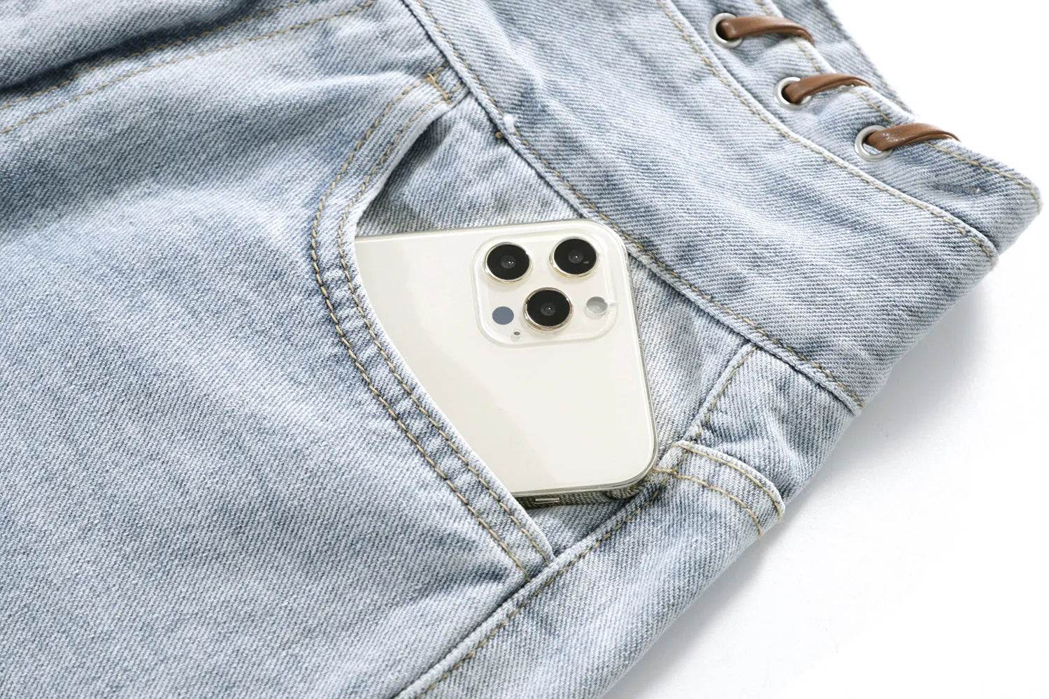 High Waisted Wide Leg Denim Shorts For Women - www.Shopthatapp.com