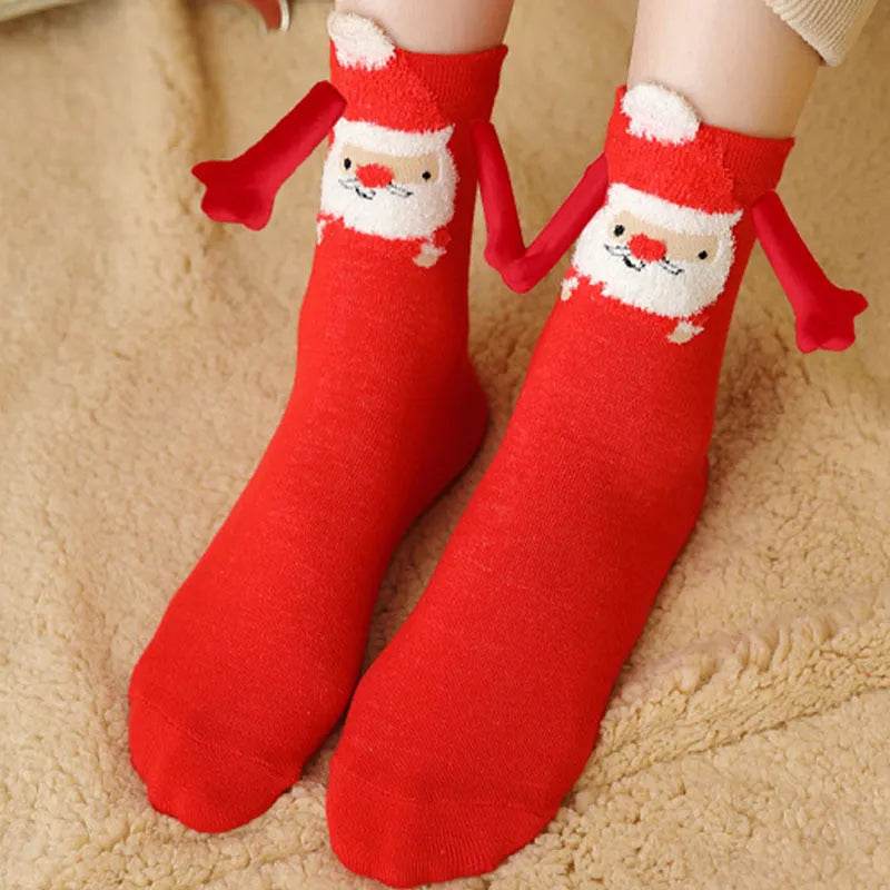 Christmas Stockings Autumn Winter Cotton Magnet Lodestone Hand Tube Socks - www.Shopthatapp.com