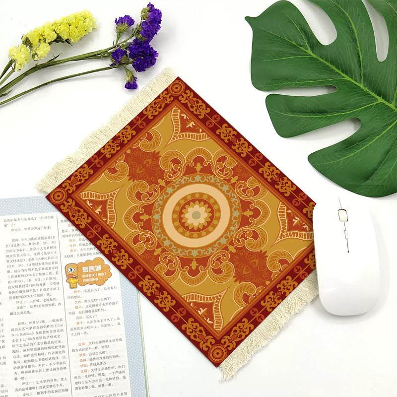 Office mouse pad, Suede fringe mouse pad Hot rubber  Bohemian style - www.Shopthatapp.com