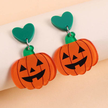 European And American Halloween Series Acrylic Earrings Color - www.Shopthatapp.com