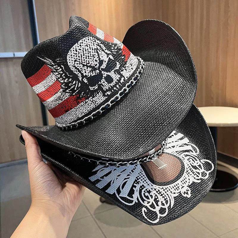 Summer Outdoor Ethnic Style Felt and Straw Cowboy Hat - www.Shopthatapp.com