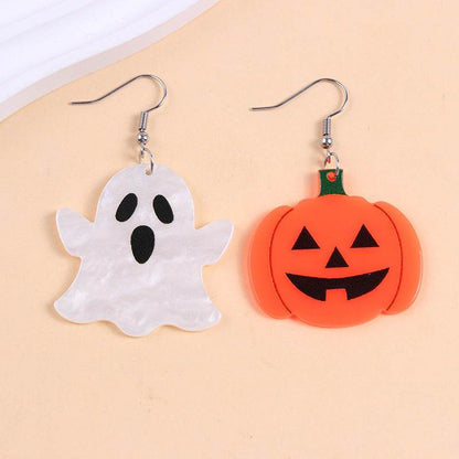 European And American Halloween Series Acrylic Earrings Color - www.Shopthatapp.com