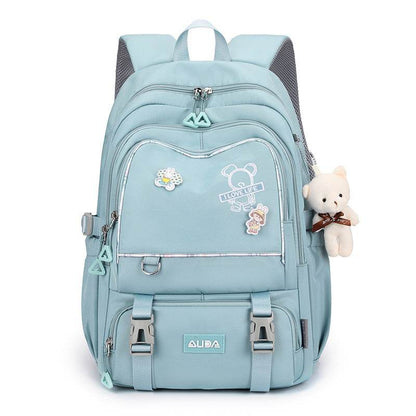 Large Capacity Lightweight Spine-protective Girls Backpack - www.Shopthatapp.com