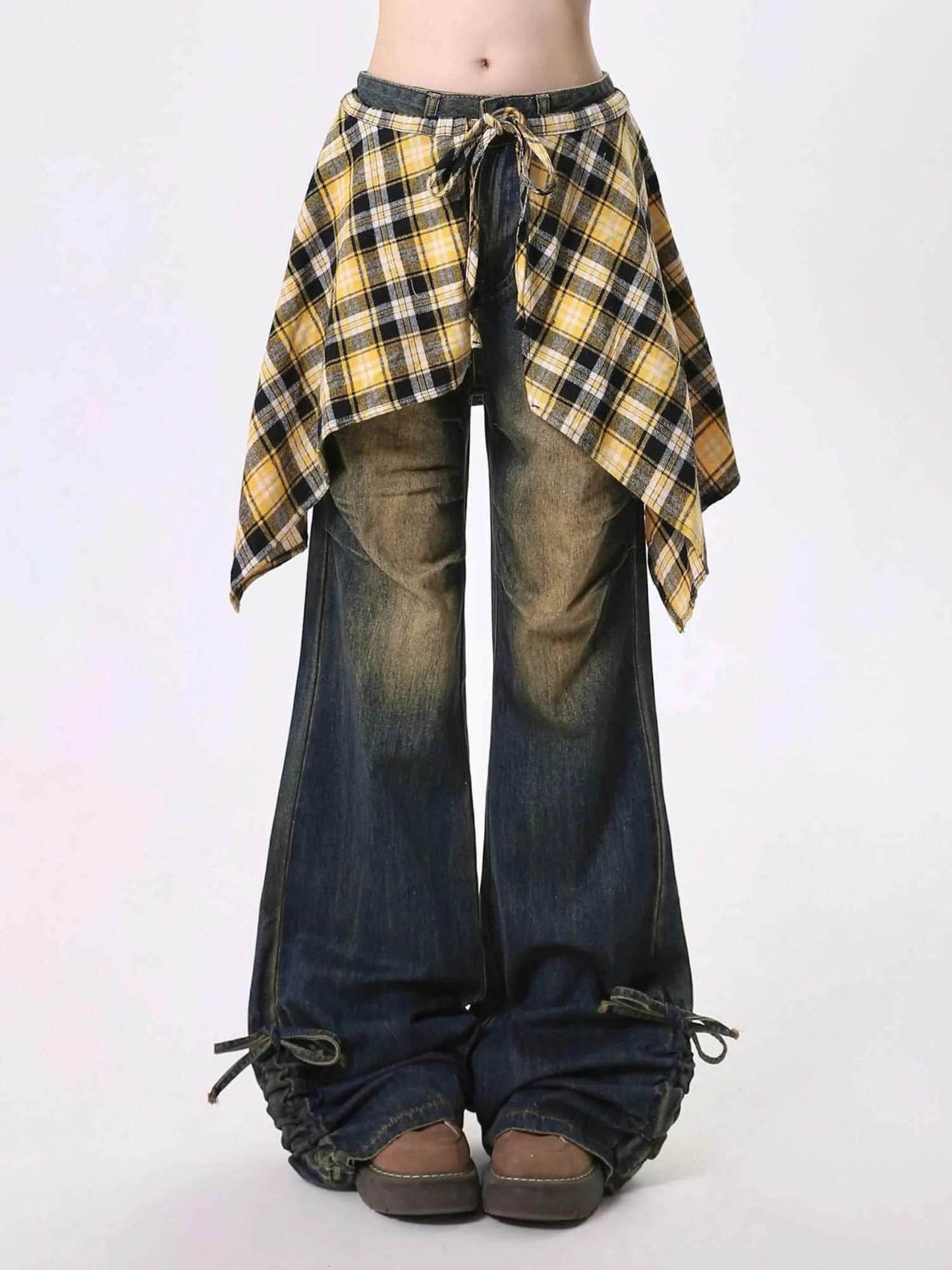 Jeans Women's Skirt Swing Outside Casual Bootcut Pants - www.Shopthatapp.com