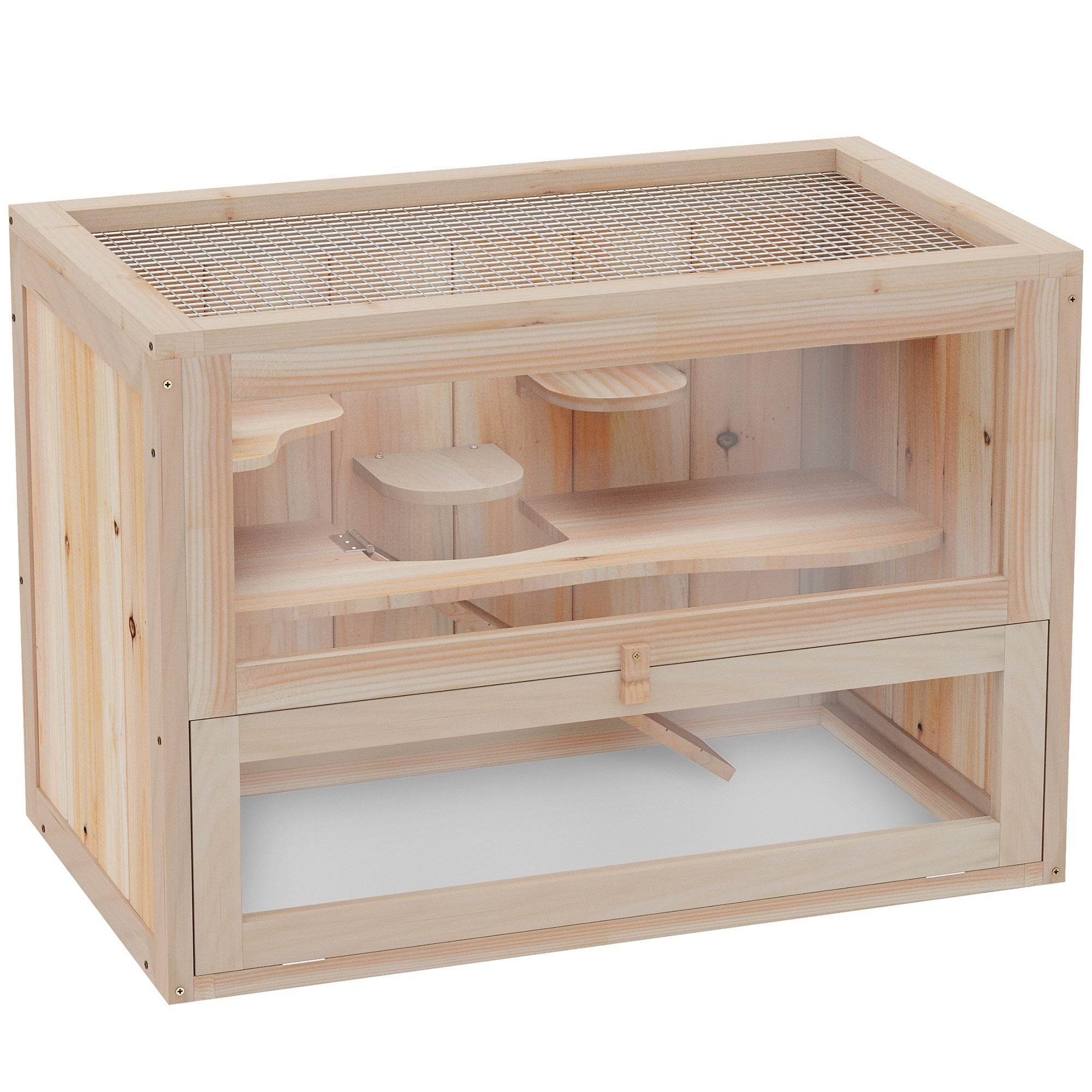 2- Tier Wooden Crafted Hamster Rodent Habitat Cage - www.Shopthatapp.com