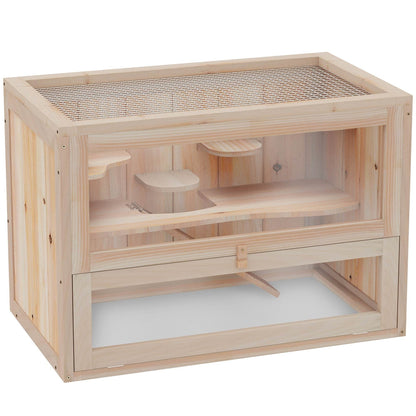 2- Tier Wooden Crafted Hamster Rodent Habitat Cage - www.Shopthatapp.com