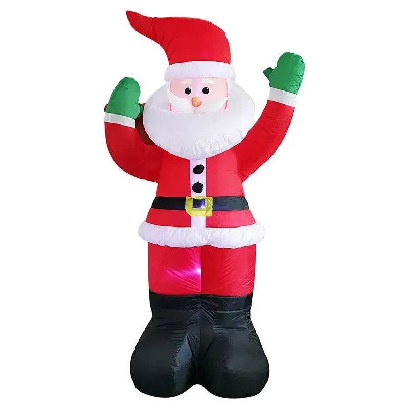 Christmas LED Lights Glowing Santa Tree Snowman Inflatable Doll Outdoor Yard Garden Decor - www.Shopthatapp.com
