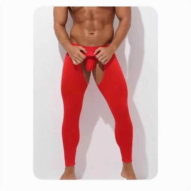Men's Fall Winter Open Crotch Thermal Pants Long John underwear - www.Shopthatapp.com