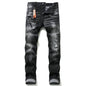 men jeans famous D2 Men slim jeans pants mens denim trousers zipper blue hole Pencil Pants - www.Shopthatapp.com