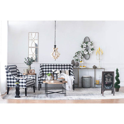 Farmhouse Chandelier, Dilapidated White Chandelier French Country Wood Chandelier For Living Room Foyer, Bulb Not Included - www.Shopthatapp.com