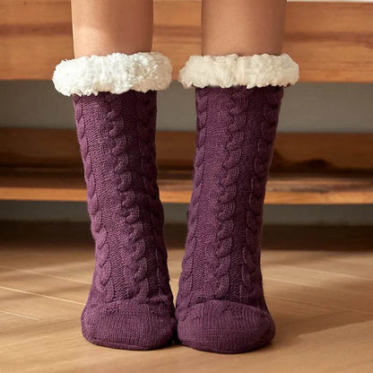 Winter Warm Knitted Plush Floor Socks Home Indoor Non-slip Carpet Socks For Men And Women - www.Shopthatapp.com