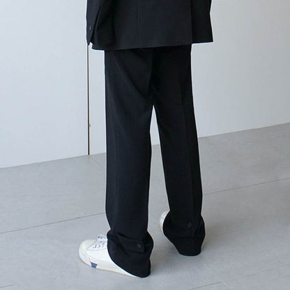 Men's Mid Waist loose Straight leg trouser