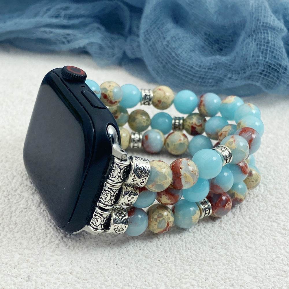 Simple And Versatile Beaded Bracelet smart watch strap - www.Shopthatapp.com