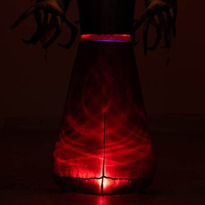 HOMCOM 7 Halloween Inflatable Outdoor Decoration Reaper Ghost Pumpkin, Blow Up LED Yard Decor For Garden, Lawn, Party, Holiday, Waterproo - www.Shopthatapp.com