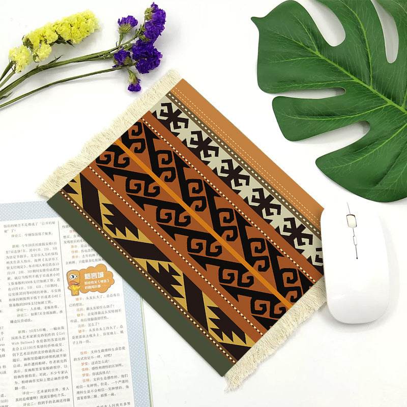 Office mouse pad, Suede fringe mouse pad Hot rubber  Bohemian style - www.Shopthatapp.com