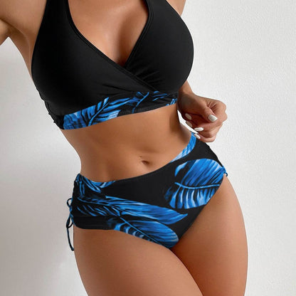 European And American High Waist Halter Bikini Women's Swimsuit - www.Shopthatapp.com