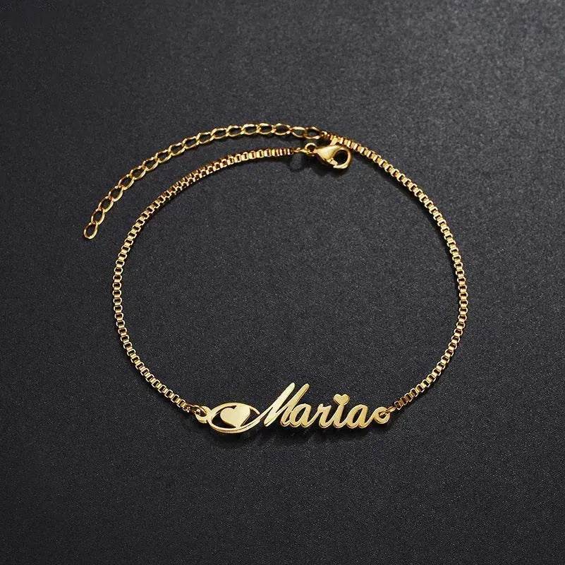 Women Custom and Personalized  Stainless Steel English Letter Bracelet From Europe And America - www.Shopthatapp.com