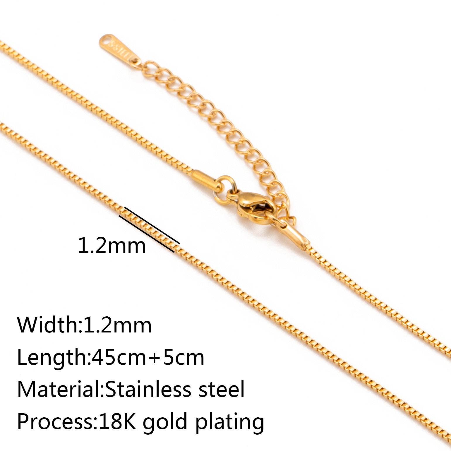 Stainless Steel Vacuum Vapor Plating 18K Gold Color Protection Lip Chain Necklace - www.Shopthatapp.com