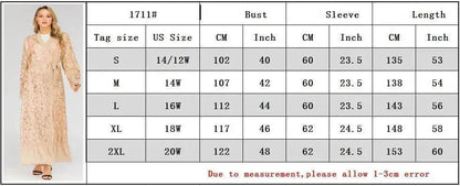 Champagne Sequined Abaya Dress for Dubai Turkey Women Dubai Abaya Kimono - www.Shopthatapp.com