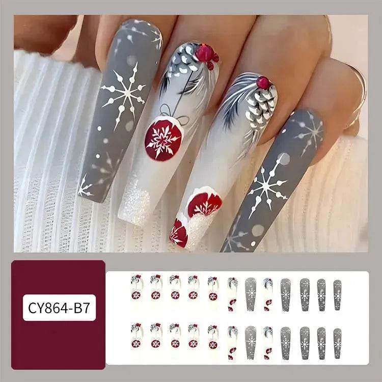 24pcs Christmas False Nail Decal stickers - www.Shopthatapp.com